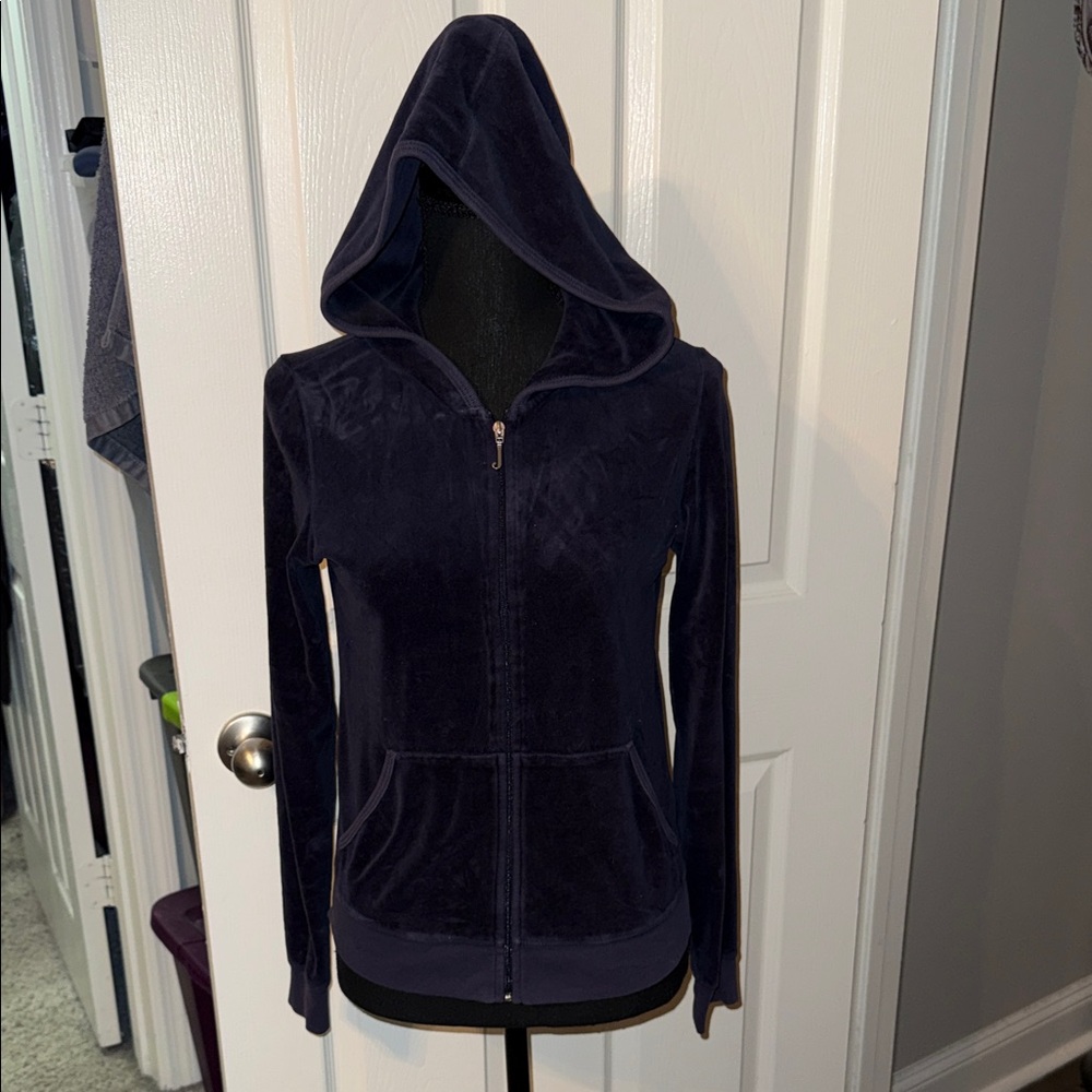 🖤JUICY COUTURE VINTAGE BLUE VELOUR JACKET SIZE L🖤